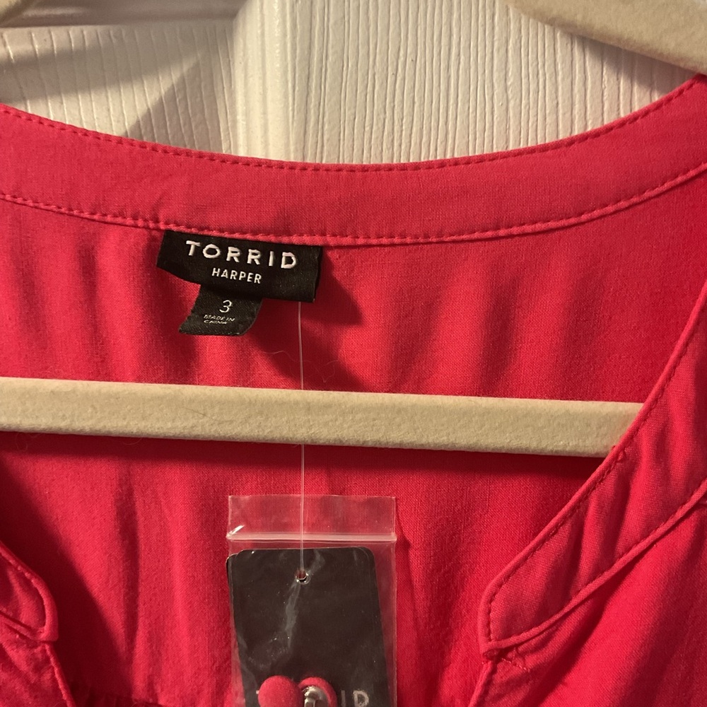 Torrid Vibrant Pink Blouse - Picture 2 of 3